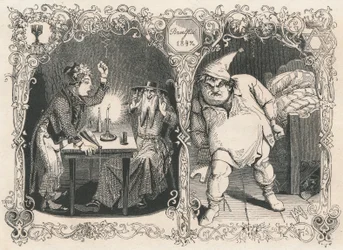 Gambrinus belauscht Bacchus und Noah